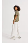 Ceylan Charcoal khaki Linen Tshirt Ecoalf