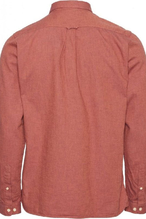 Elder Burned Orange Melange Flannel Shirt Knowledge Cotton Apparel
