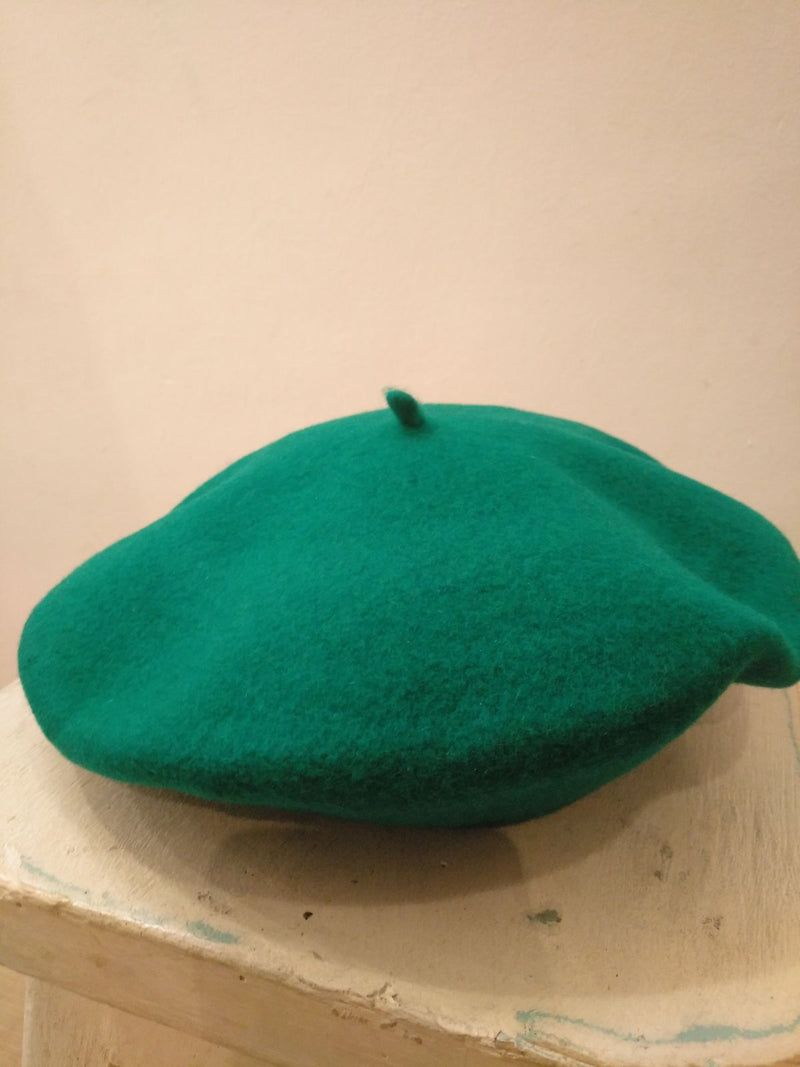 Green Wool Elosegui Beret