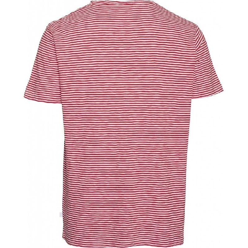 Alder Narrow Striped Tee Red Knowledge Cotton Apparel