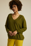 Boxy Olive Sweater Lanius