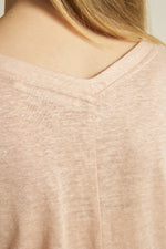 Linen V-Neck  Rose Shirt Lanius