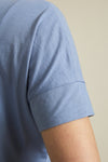 Short Sleeve with Trim Blue Tshirt Lanius