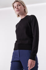 Round Neck Sweater Black LANIUS