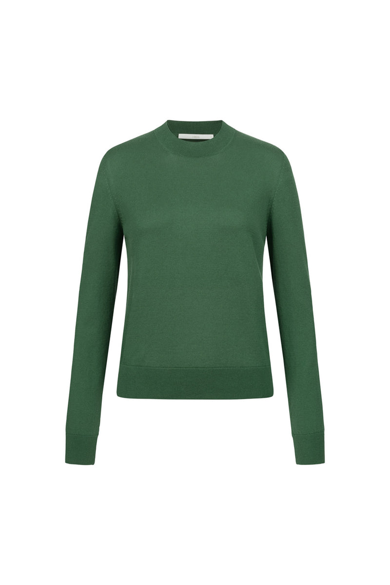 Round Neck Sweater Dark Green LANIUS
