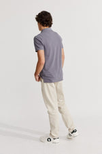 Ted Slim Fit Grey Blue Polo Ecoalf