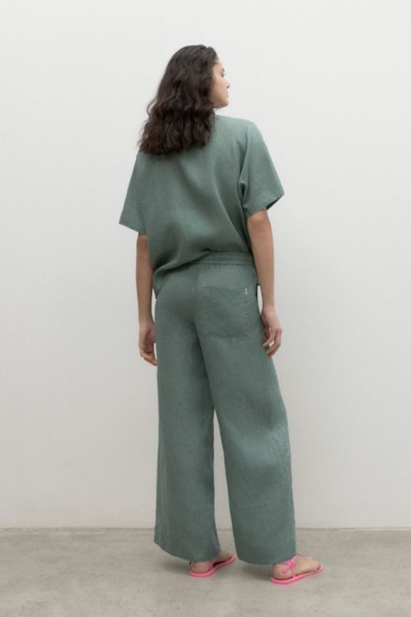 Oversize Melania Linen Shirt Green Ecoalf