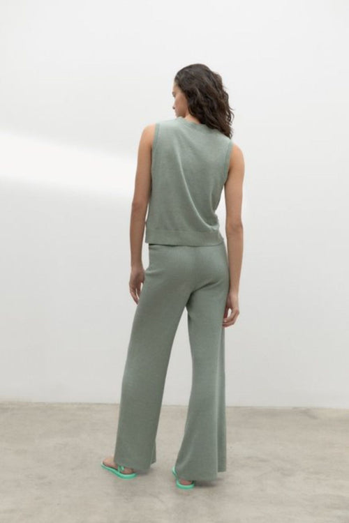 Palma Linen Knit Vest Green Ecoalf