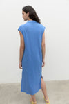 Turquoise Linen Dress French Blue Ecoalf