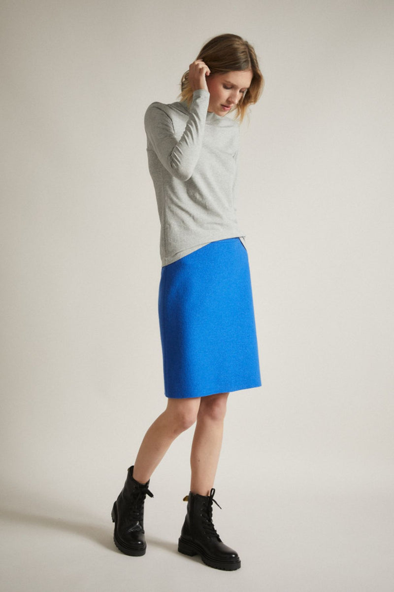 Felted Electric Blue Merino Wool Skirt Lanius